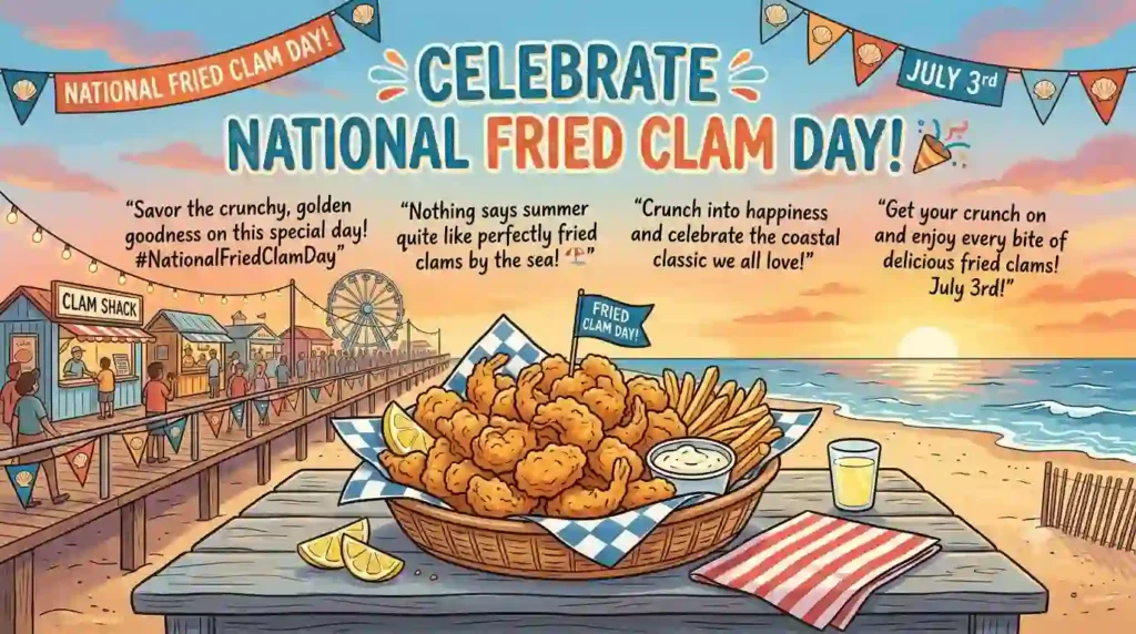 Celebration National Fried Clam Day Wishes