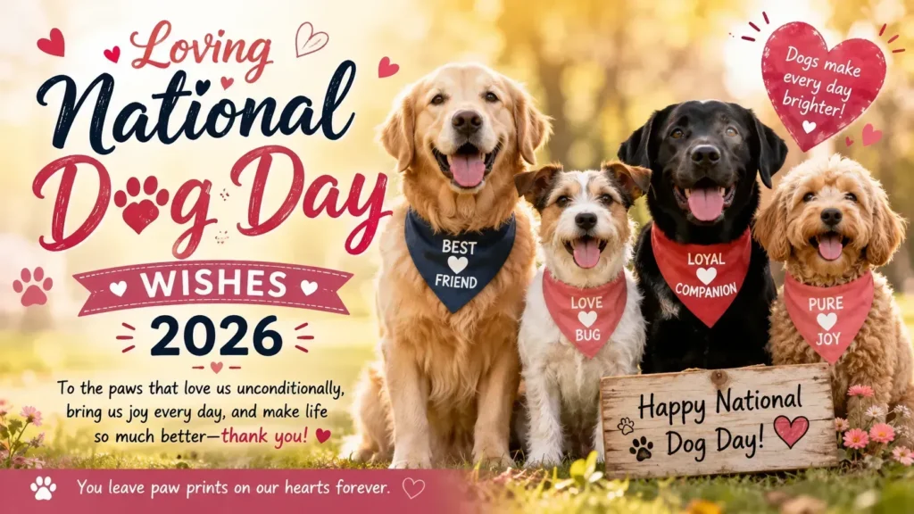 Loving National Dog Day Wishes 2026