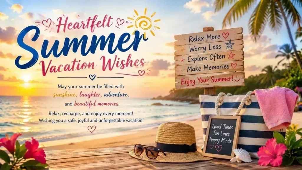 Heartfelt Summer Vacation Wishes❤️