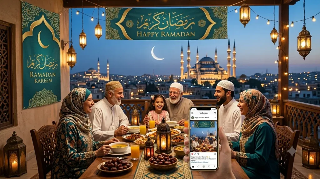 Happy Ramadan Wishes for Social Media Captions📱