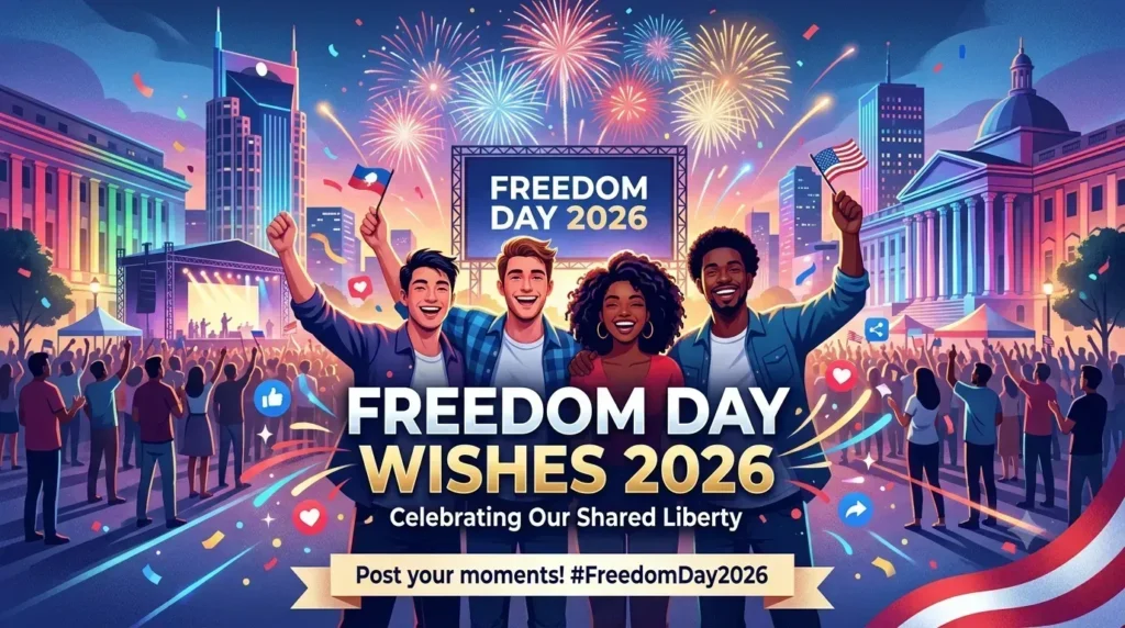 Freedom Day Wishes 2026 for Social Media Captions