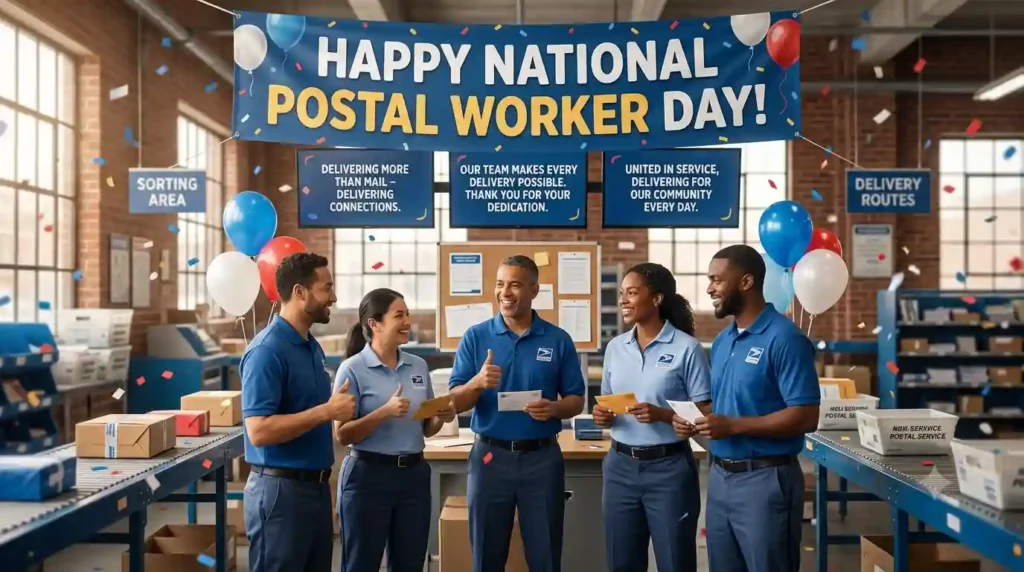 National Postal Worker Day Wishes for Colleagues & Team