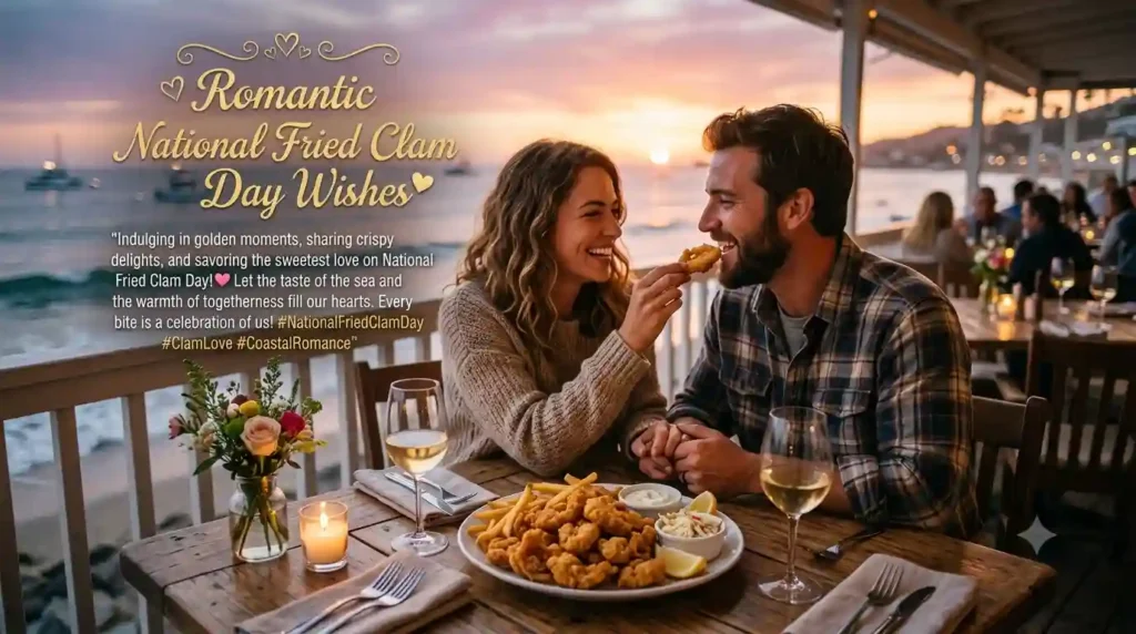 Romantic National Fried Clam Day Wishes