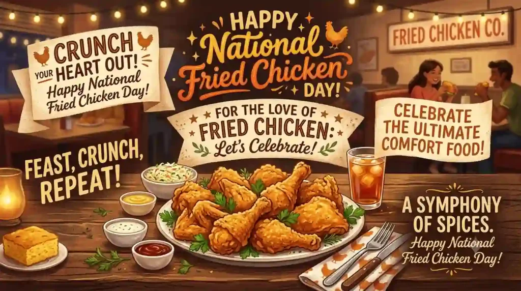 Unique & Creative National Fried Chicken Day Wishes