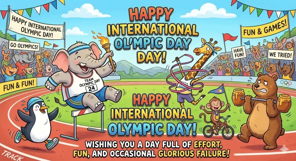 Funny International Olympic Day Wishes