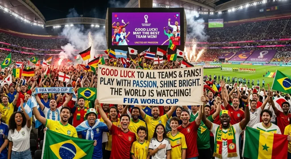 Inspirational Good Luck FIFA World Cup Wishes for Teams and Fan