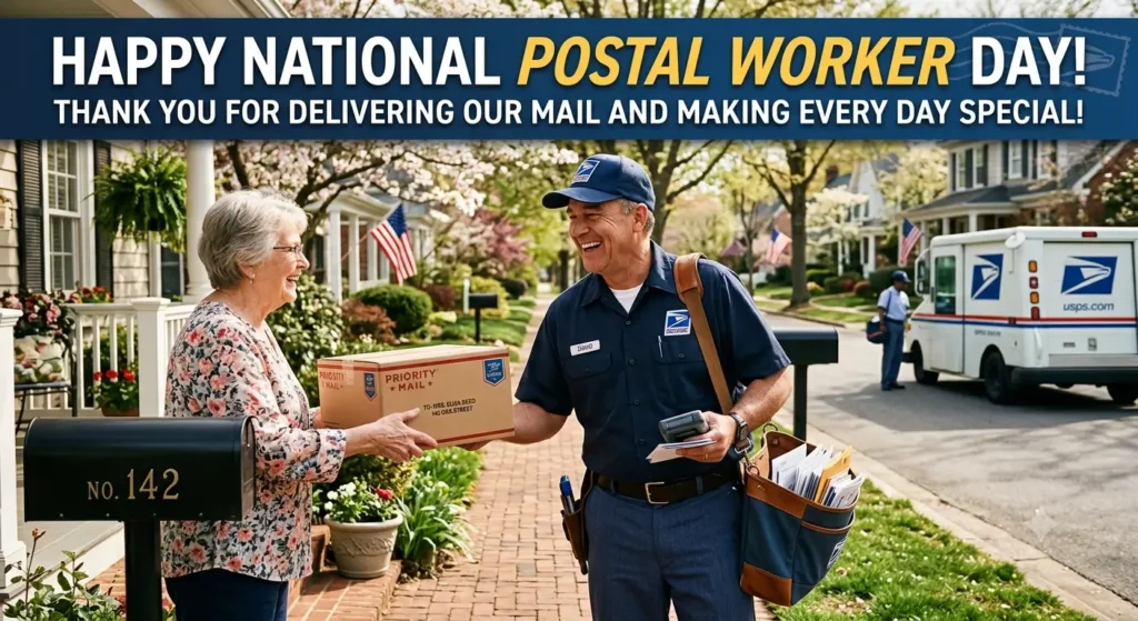 National Postal Worker Day Wishes for Social Media Captions