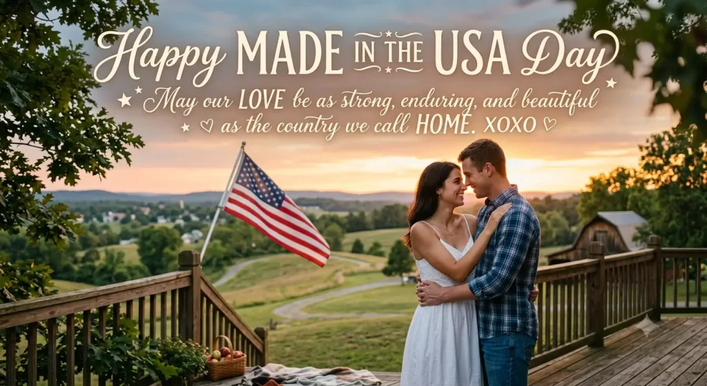 Romantic Made in the USA Day Wishes