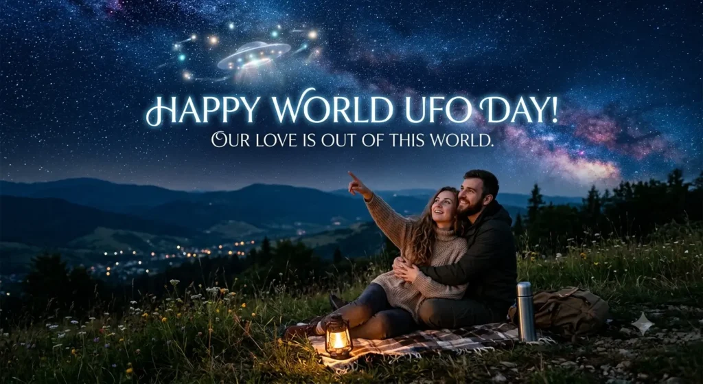 Romantic World UFO Day Wishes