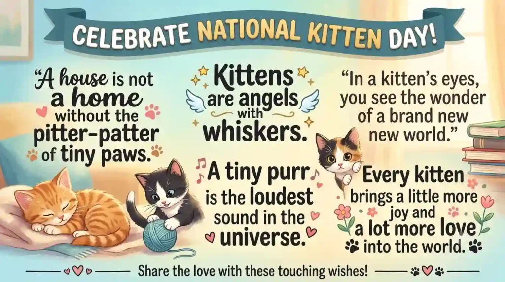Inspirational National Kitten Day Quotes