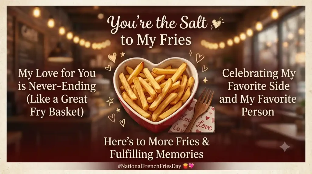 Romantic National French Fries Day Wishes