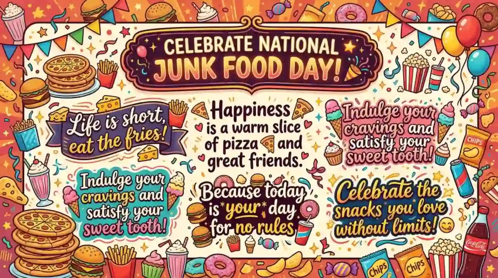 Celebration National Junk Food Day Wishes 