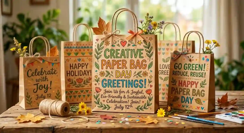 Creative Paper Bag Day Greetings