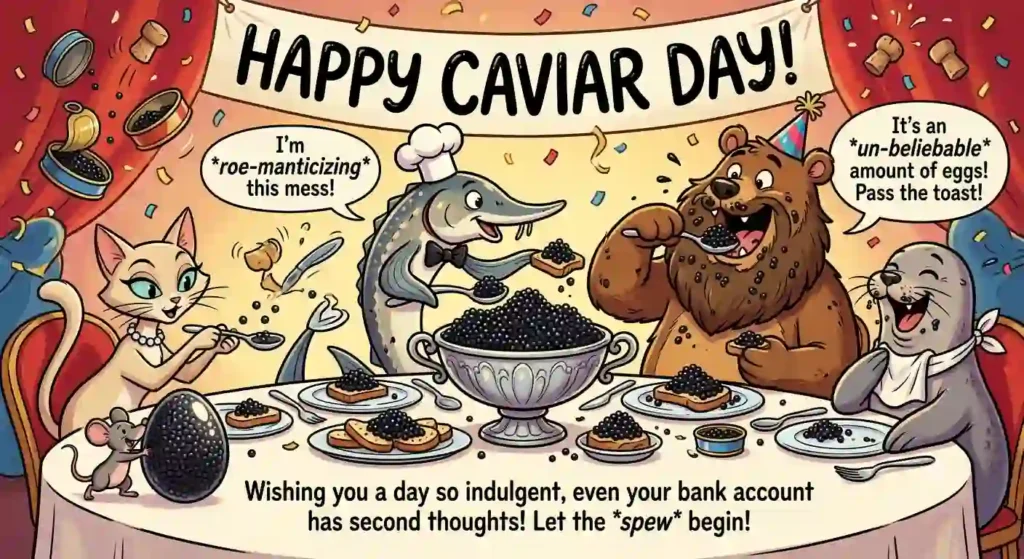 Funny Caviar Day Wishes