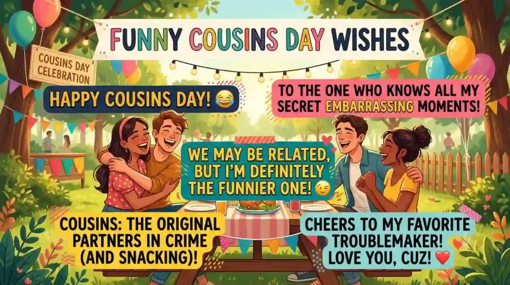 Funny Cousins Day Wishes