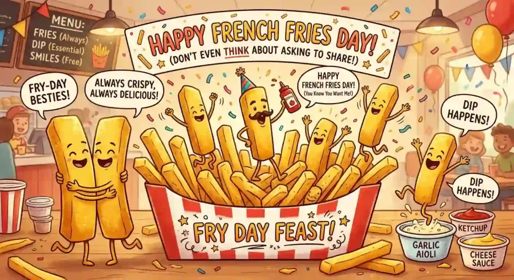 Funny French Fries Day Wishes
