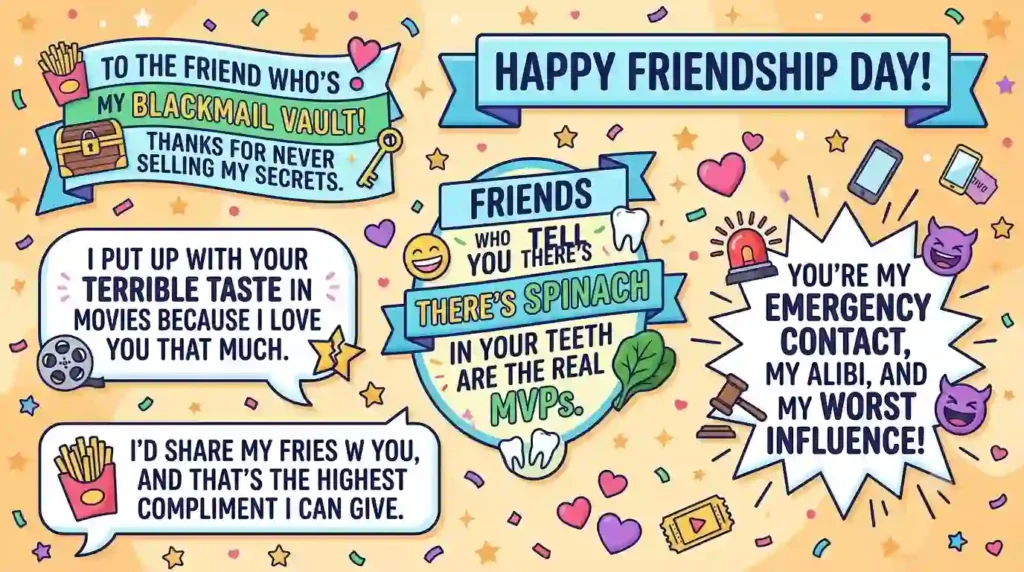 Funny International Friendship Day Wishes