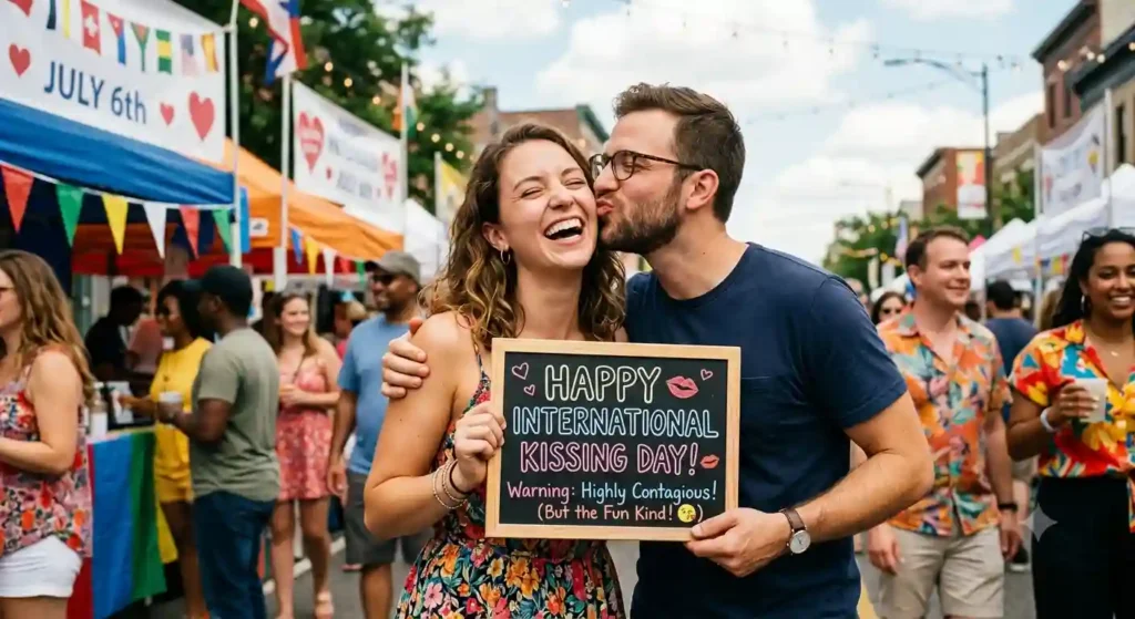 Funny International Kissing Day Wishes