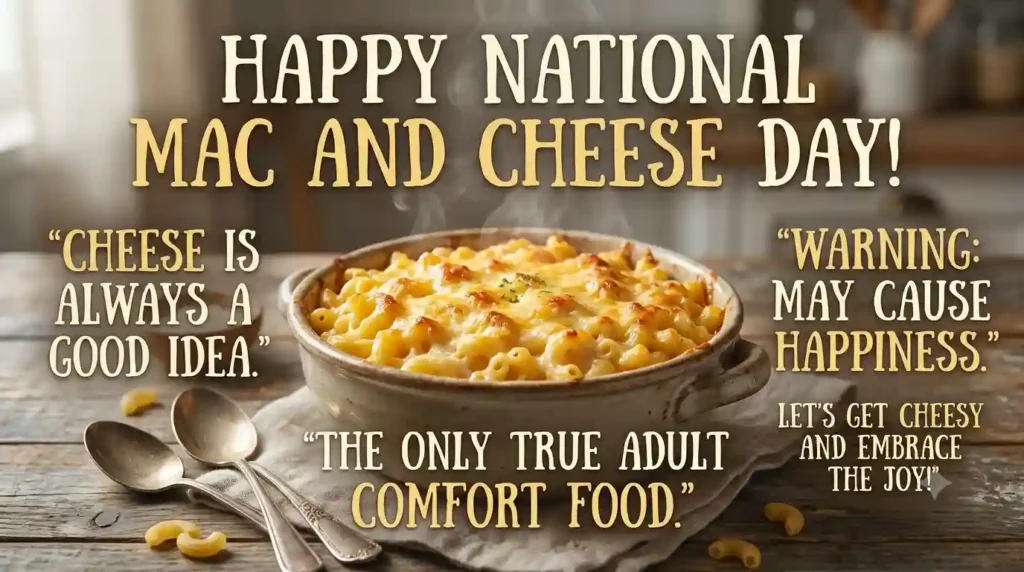 Funny National Mac and Cheese Day Wishes