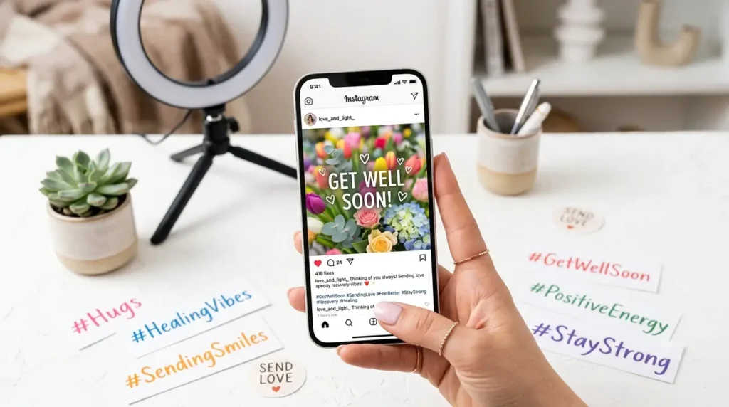 Get Well Soon Wishes for Social Media Captions