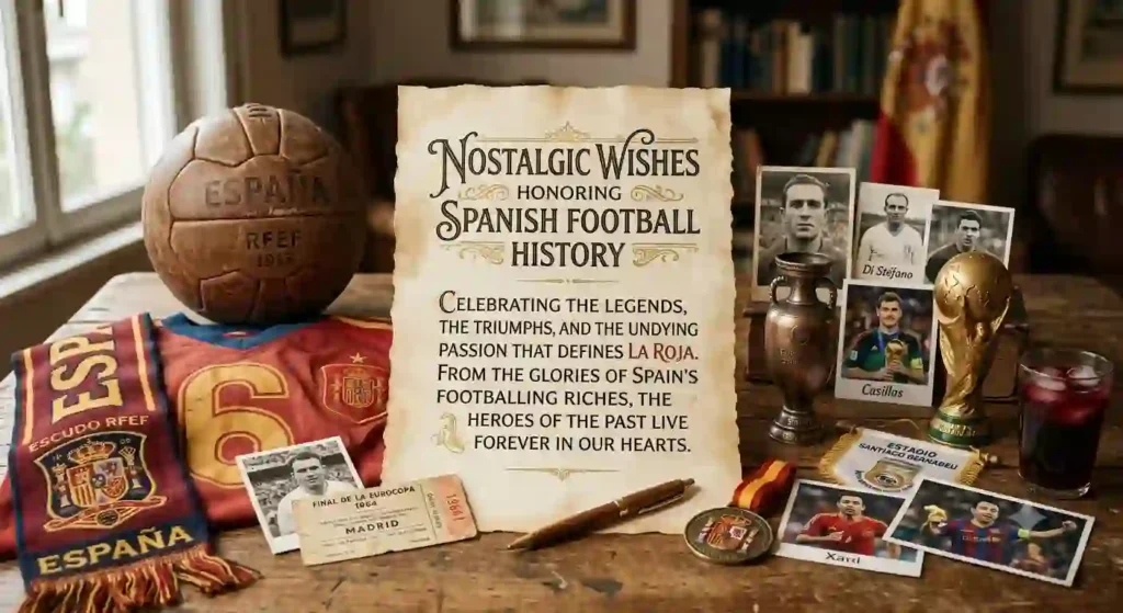 Nostalgic Wishes Honoring Spanish Football History
