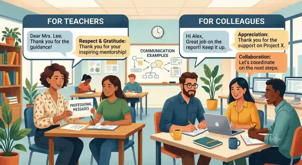 Professional Messages for Colleagues and Teachers