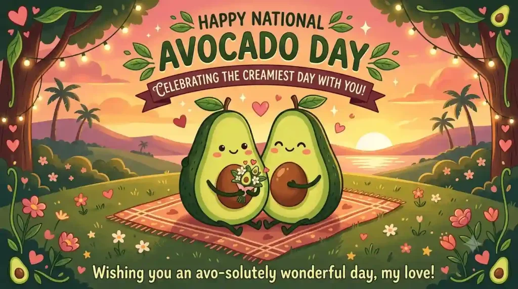 Romantic National Avocado Day Wishes