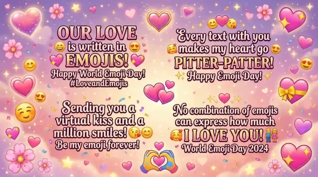 Romantic World Emoji Day Wishes