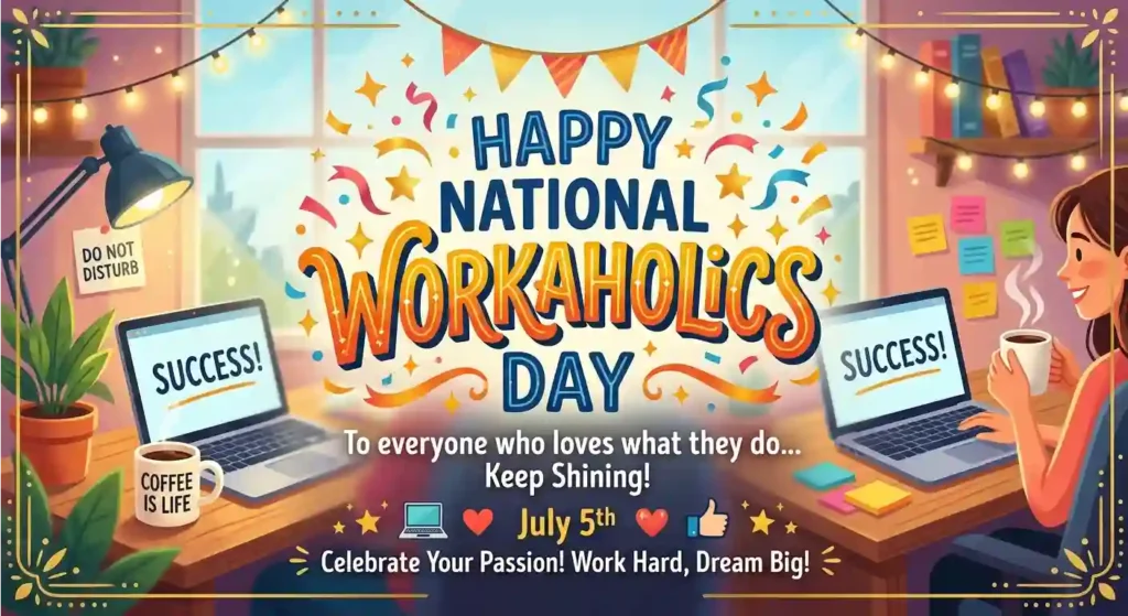 Short & Sweet National Workaholics Day Wishes