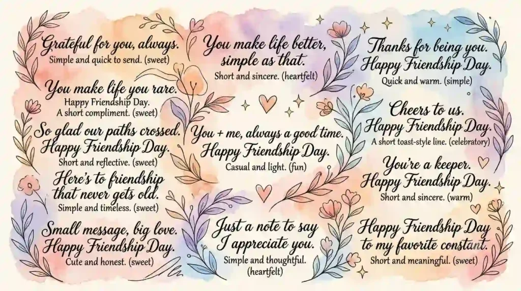 Short & Sweet International Friendship Day Wishes