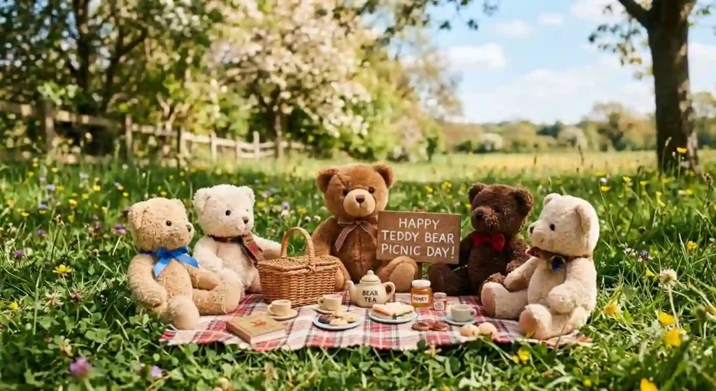 Teddy Bear Picnic Day Captions for Social Media