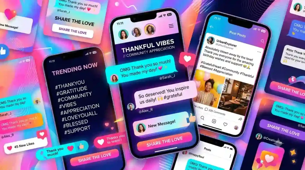 Thank You Messages for Social Media Captions