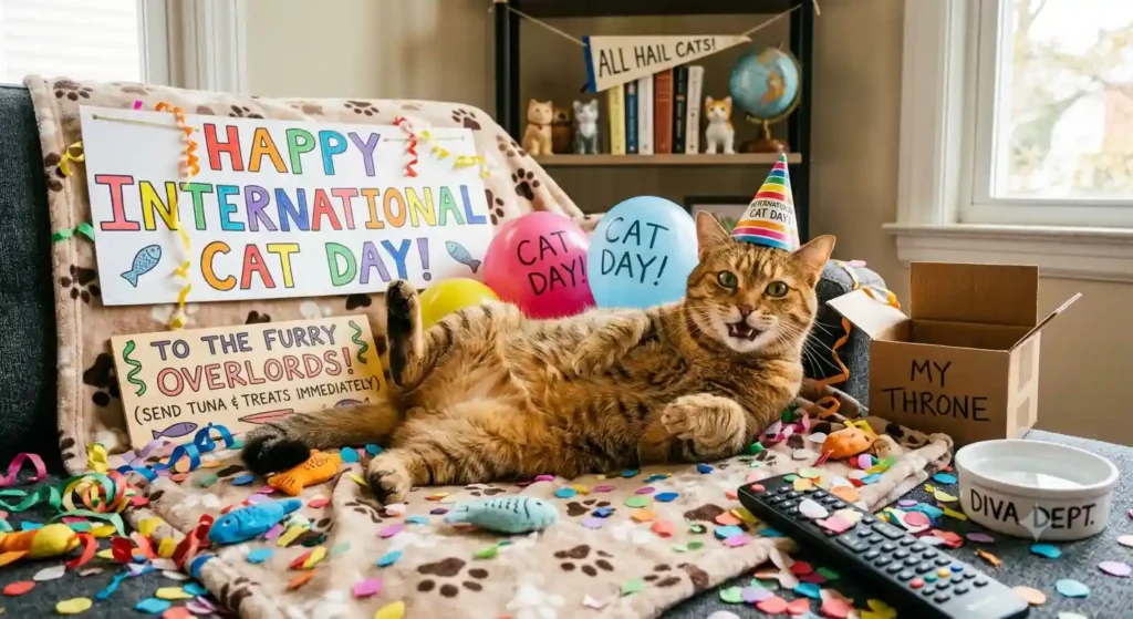 Funny International Cat Day Wishes