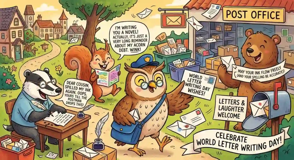 Funny World Letter Writing Day Wishes