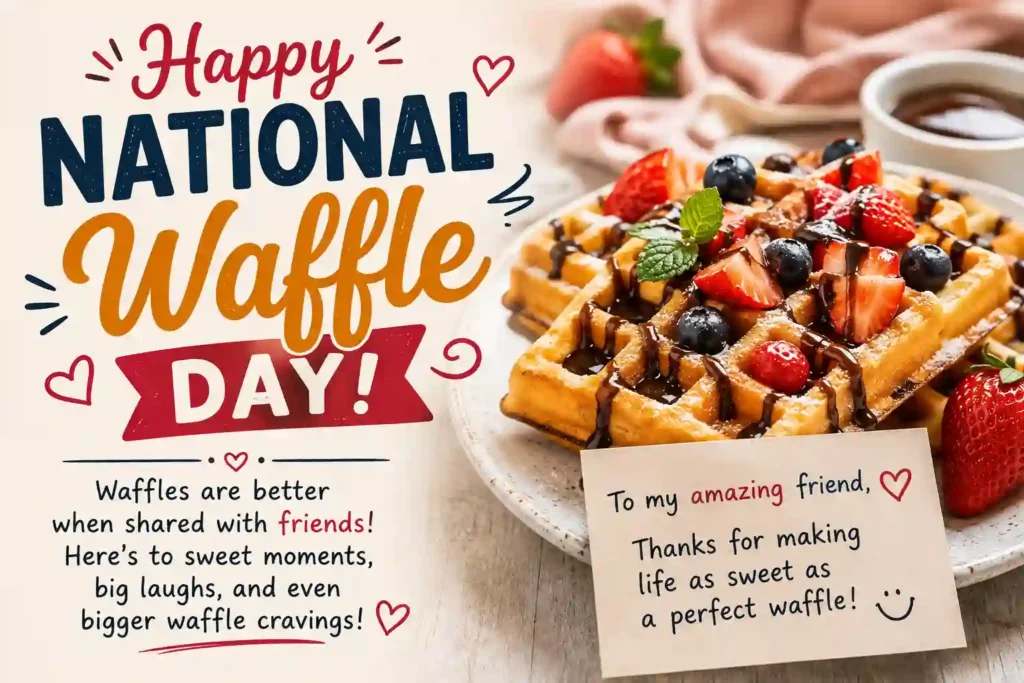 National Waffle Day Wishes for Friends