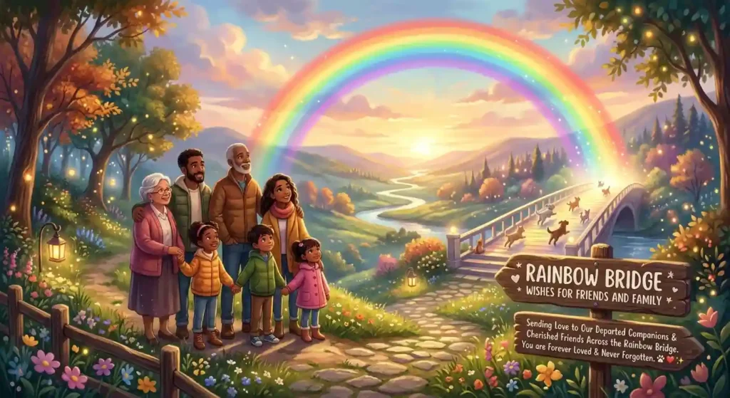 Rainbow Bridge Wishes for Friends and Family