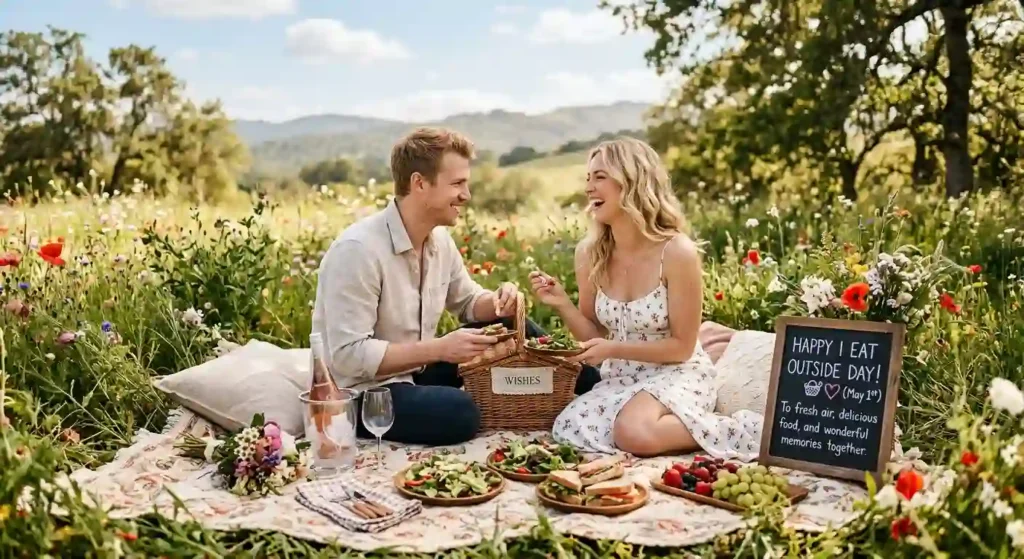 Romantic IEat Outside Day Wishes