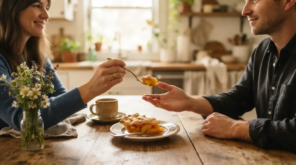 Romantic National Peach Pie Day Wishes 