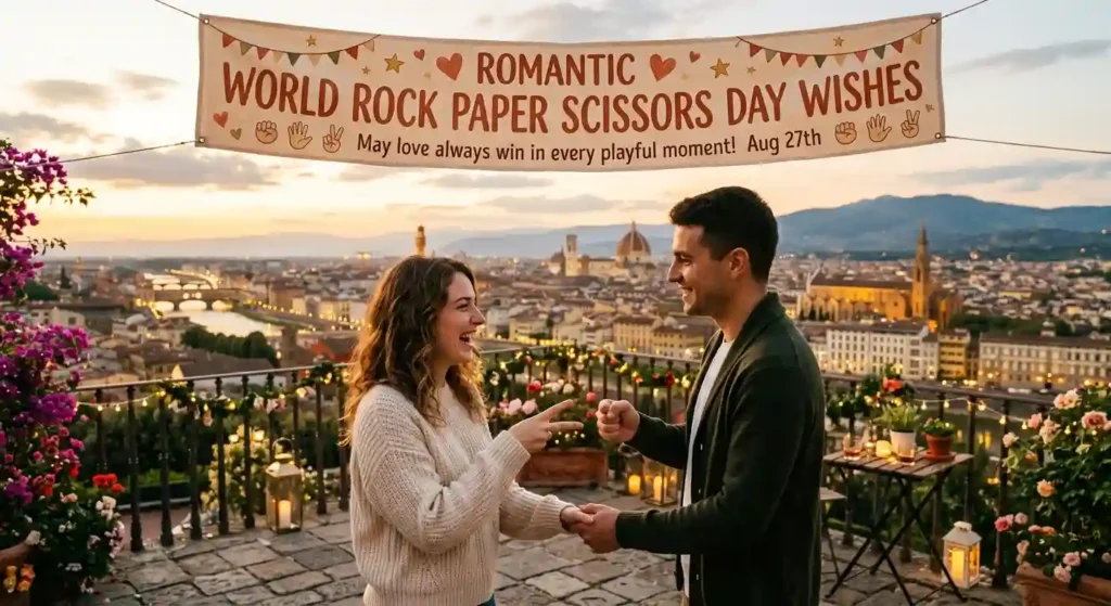 Romantic World Rock Paper Scissors Day Wishes