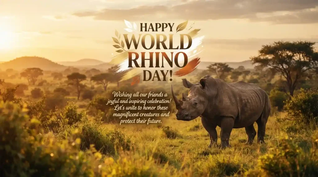 World Rhino Day Wishes for Friends