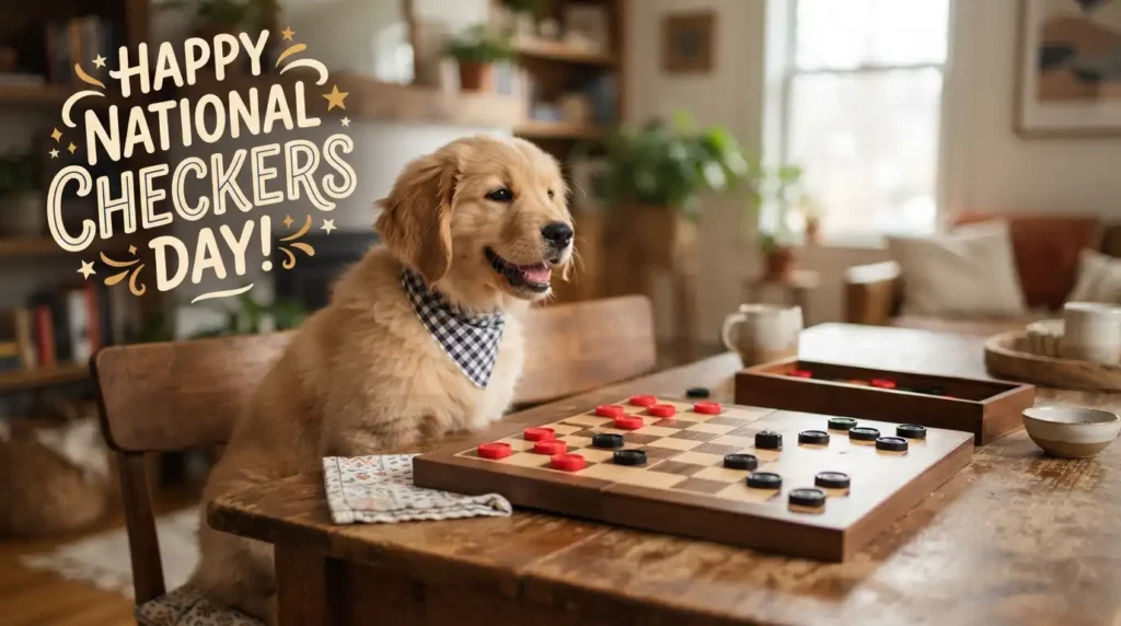 Dog Lover National Checkers Day Wishes