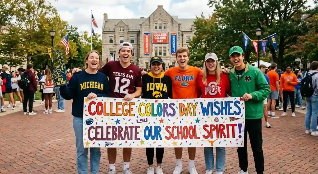 Friends College Colors Day Wishes