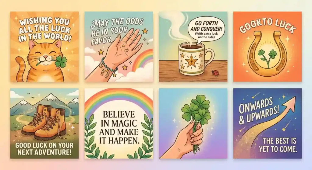 Good Luck Captions for Social Media