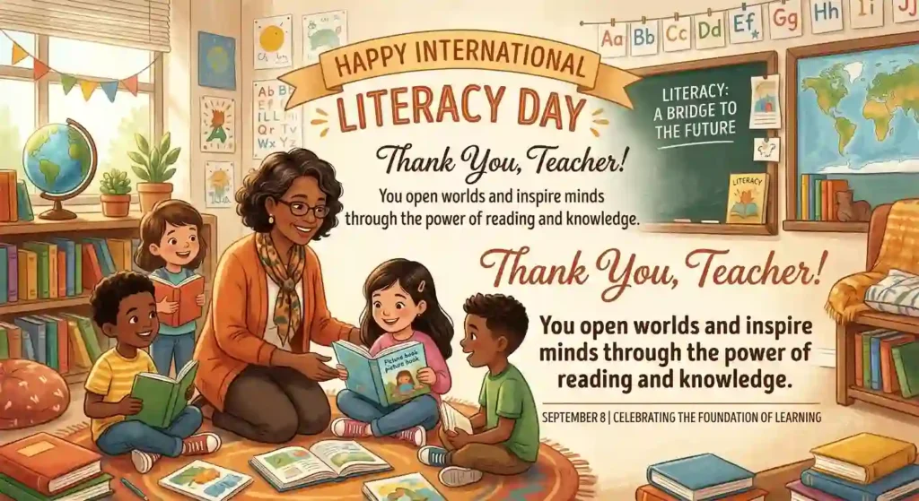 International Literacy Day Wishes for Teacher