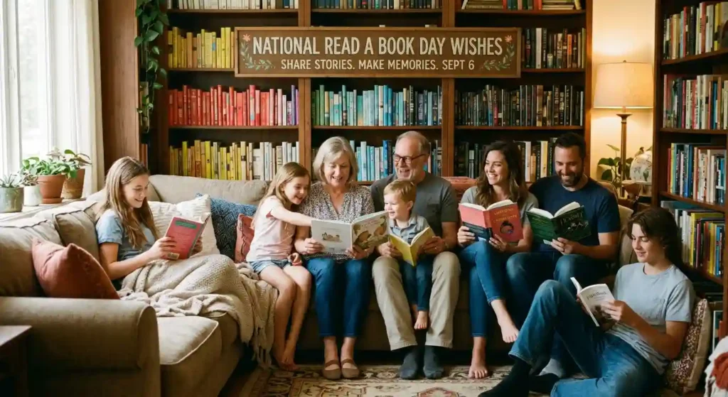 National Read a Book Day Wishes for Family