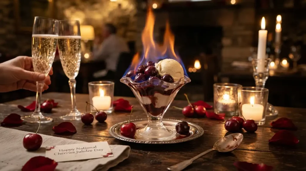 Romantic National Cherries Jubilee Day Wishes