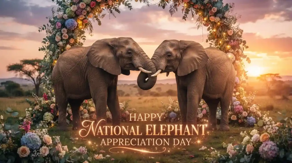 Romantic National Elephant Appreciation Day Wishes 