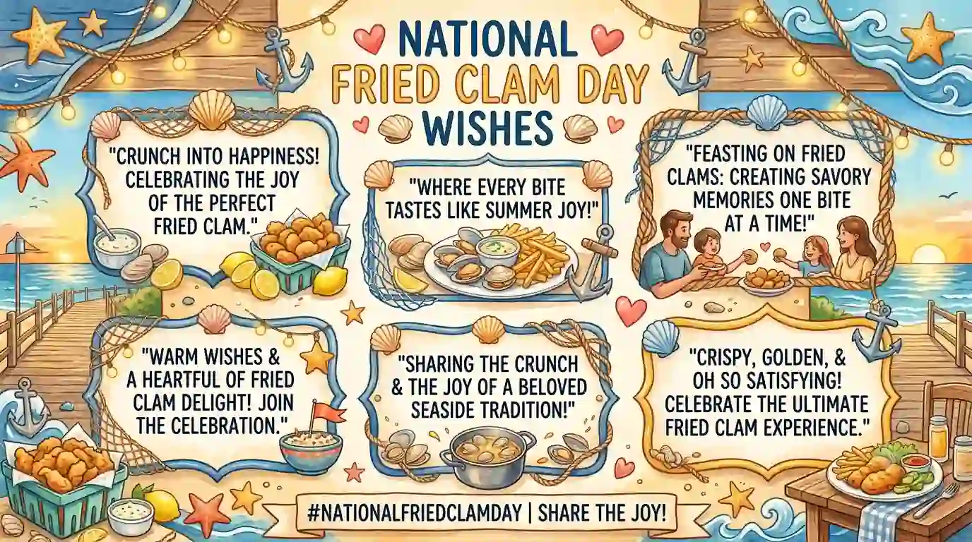 National Fried Clam Day Wishes