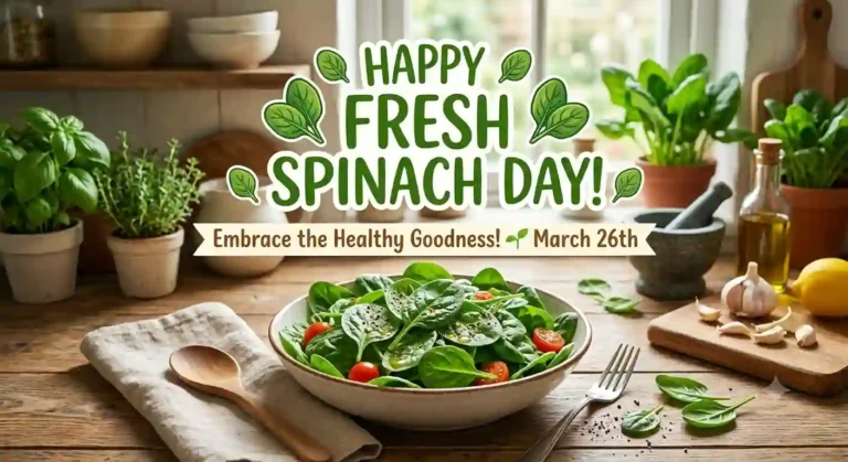 Fresh Spinach Day Wishes