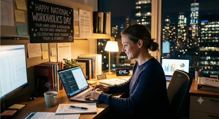 National Workaholics Day Wishes